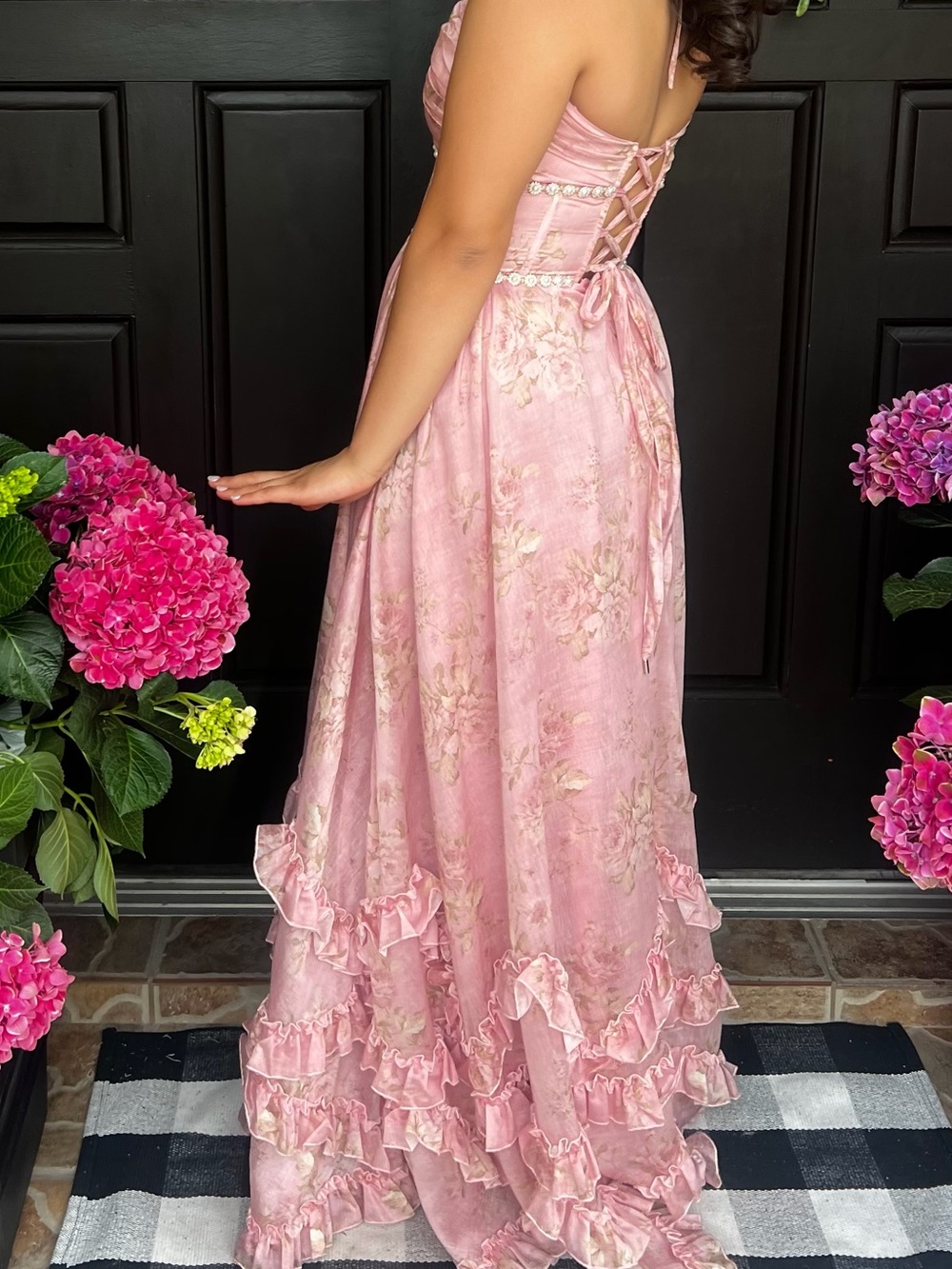 V.Chapman The Scarlette Dress in Light Pink Tapestry Rose - Picture 7 of 7